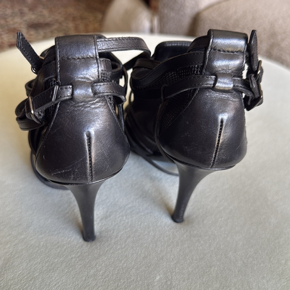 GIVENCHY leather mesh accent lace up boots - Picture 5 of 11